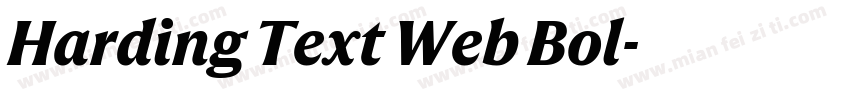Harding Text Web Bol字体转换